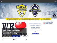 Tablet Screenshot of lamiradasoccer.org